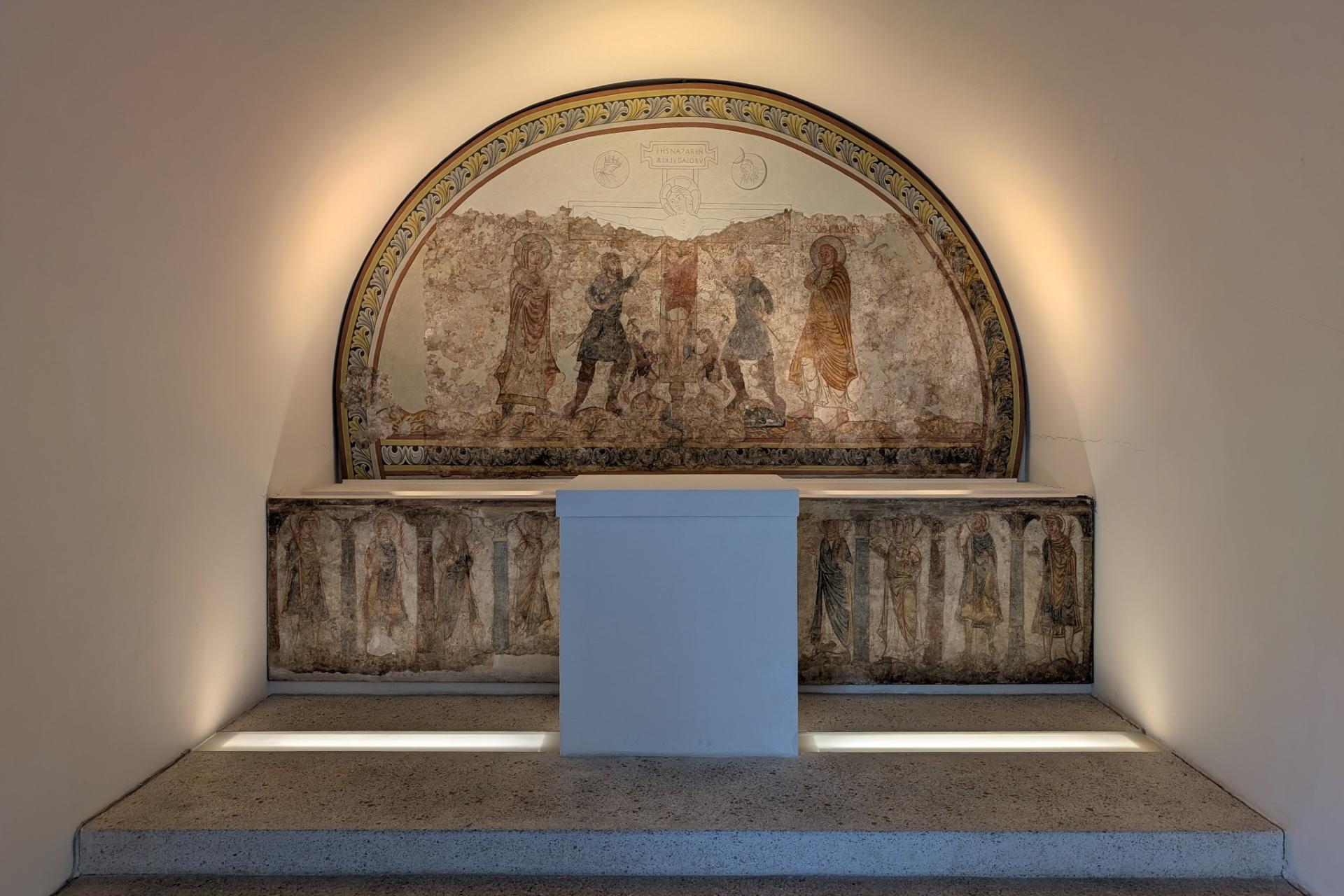 Karolingische Wandmalerei (c) Museum am Dom Trier Karolingische Wandmalerei im Museum am Dom Trier